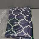 Smiry Rectangle Picnic Table Cover, Waterproof Elastic Fitted Camping Tablecloths for 6 Foot Tables, Wipeable Flannel Backed Vinyl Tablecloth Protector for Indoor, Outdoor (Navy, 30x72 Inches)