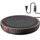 HouseGem Large Candle Warmer Plate - Coffee Cup Mug Warmer for Desk, Candle Melter, Electric Mug Heater for Beverages, Milk & Tea, Coffee Accessories Ideal Gifts Keep Cup Warm (Black)