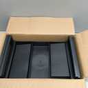 OPNICE Desk Organizers and Accessories, Dual Monitor Stand Riser with Drawer and 2 Pen Holders, Desk Shelf Metal Computer Racks for Office Workspace Organizers, Desktop Organization (Black)