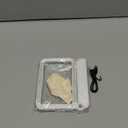 Magnifying Glass with Light, Rechargeable 5X Large Page Magnifier for Reading, Folding Handheld Dimmable, LED Lighted Rectangle Magnifier for Reading Book Small Print for Seniors Low Vision (Grey White)