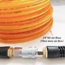 SANFU 3/8 High Flow Air Fittings, 3/8 Inch Flow Size, Industrial M-Type Coupler, 1/4 Inch Female Threads Size, Steel Material, 300PSI, 9 Pieces Air Compressor Accessories Fittings