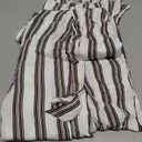 Simplee Women's Casual Split Wide Leg Pants High Waist Palazzo Flowy Beach Pants Summer Boho Lounge Pants With Pockets (Large, White Stripe)