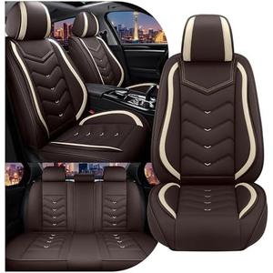 Car Seat Covers for Honda Civic 2000-2026, Stylish Sport Seat Cover, Premium Nappa Leather Car Seat Cover. Automobile Seat Covers Sets.(Standard 5 Seats/Coffee Color)
