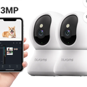 blurams Pet Camera 2K, 360° Indoor Security Camera, Dog Camera with Phone App, PTZ Cameras for Home Security Indoor, 2-Way Audio, Motion Tracking, Color/IR Night Vision, Siren, Cloud&SD(2.4GHz Only) 2-Pack