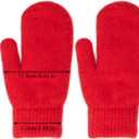 Winter Warm Mittens for Women - Cold Weather Stretch Thick Lining Knitted Gloves S/M (Red)