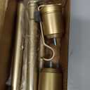 5/8 Diameter Curtain Rods 30-60 Inch, for 30-54 Inch Windows, Adjustable Splicing Gold Curtain Rods for Windows with Brackets, Window Rod Long Small Curtains Rod