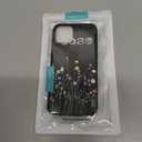 Unov Case Compatible with iPhone 12 Pro iPhone 12 5G Girly Flower Floral Bouquet Women Embossed Pattern Design Slim Protective Soft TPU Bumper Back Cover