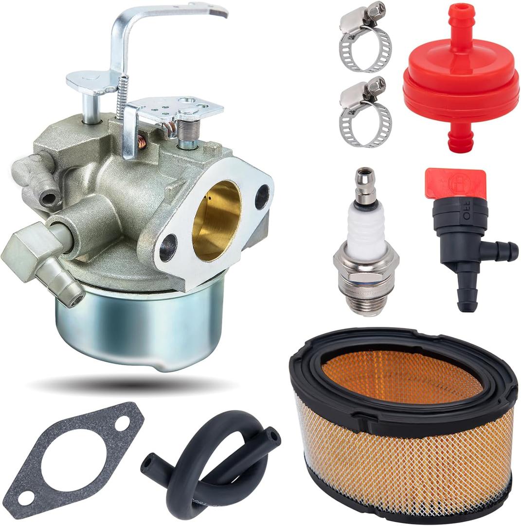 640152 Carburetor for Tecumseh 640152A 640023 640051 640140 640260B HM80 HM90 HM100 8-10 HP Engine Snow Blower Mower 5000w Generator with 33268 Air Filter Spark Plug kit