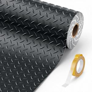 8x21 FT Garage Floor Mat, 2.8mm Thickened Garage Flooring Heavy Duty Rubber Garage Floor Mats for Under Car, Diamond Plate Garage Mat for Garage, Workshop, Enclosed Trailer