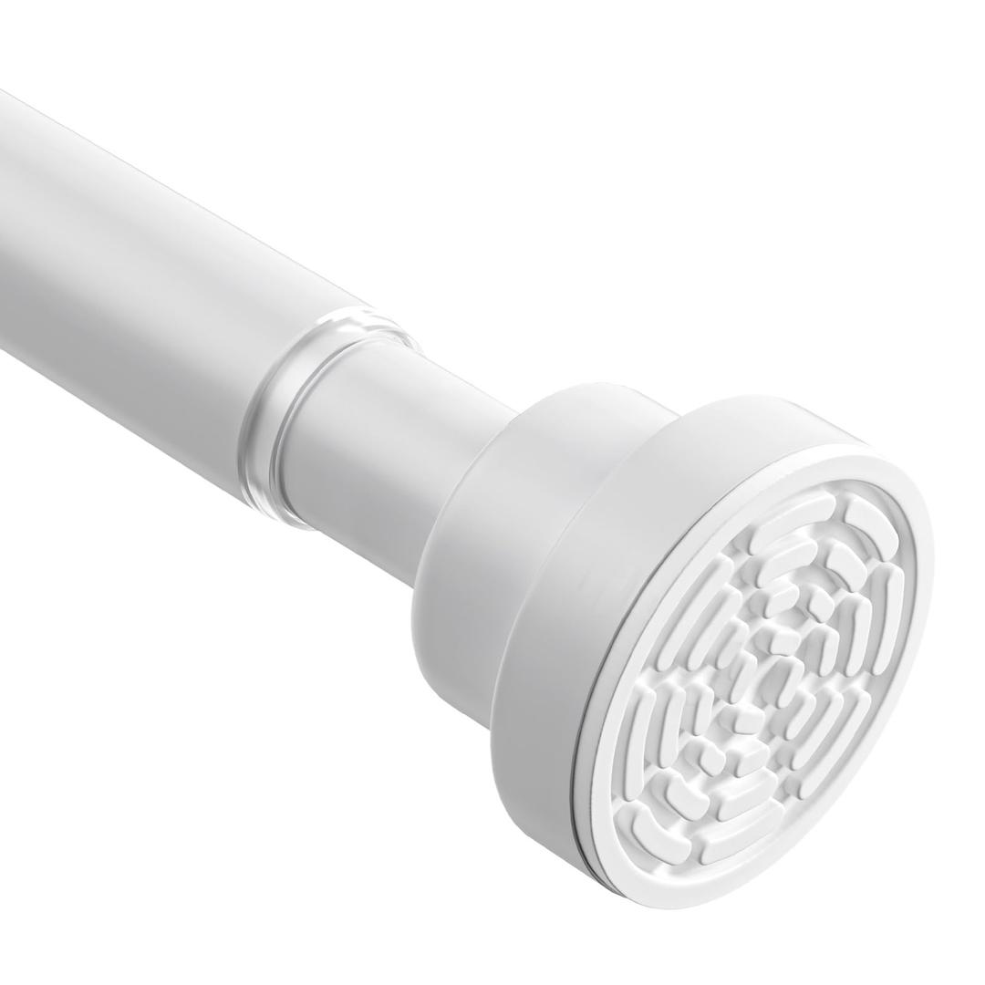 Tension Curtain Rod 30 To 49 Inch White Tension Rods Adjustable Spring Loaded Curtain Rods 7/8" No Drilling Tension Rods For Windows Bedroom Closet Doorway Door