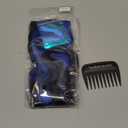 KooKaStyle Invisible Wire Hair Extensions with Transparent Headband Adjustable Size 4 Secure Clips Long Wavy Highlight Synthetic Hairpiece 20 Inch Black with Blue for Women