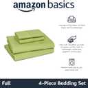 Amazon Basics Lightweight Microfiber 4-Piece Bed Sheet Set, Full, Oliver Light, Solid