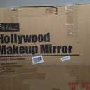 Fenair Vanity Mirror with Lights 22.8 * 18.1 Diamond Light Strip Makeup Mirror with Tempered Glass, 3 Color Modes Light up Mirror with USB Charging Port, 10X Magnification and Smart Touch, White