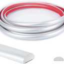 Art3d 25 Ft Peel and Stick Trim for Backsplash Tile Edge, Self-Adhesive Liner for Corner Decor in Silver