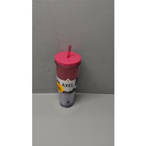 Manna Chilly Double-wall Vacuum Insulated Stainless Steel Tumbler with Splash-proof Lid and Reusable Tritan Straw - 24 Oz - Red Ombre