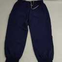 Basic Cuffed Fleece Trousers for Boys Navy M