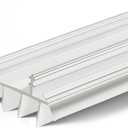 Pushglossy 1 Pcs Replacement Door Bottom with Vinyl Fins 36" Long 1 3/4" Wide Threshold Seal Bottom of Door Weatherstrip Kerf Weather Stripping for 7/8" Between Barbs (White)