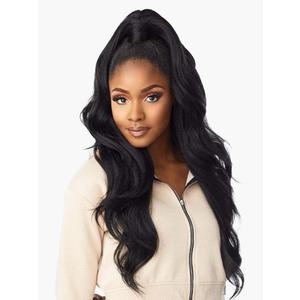 Sensationnel Instant Updown Halfwig Pony - Unit 11 4 Style in 1 Half Wig and Pony Wrap (2 DARKBROWN)