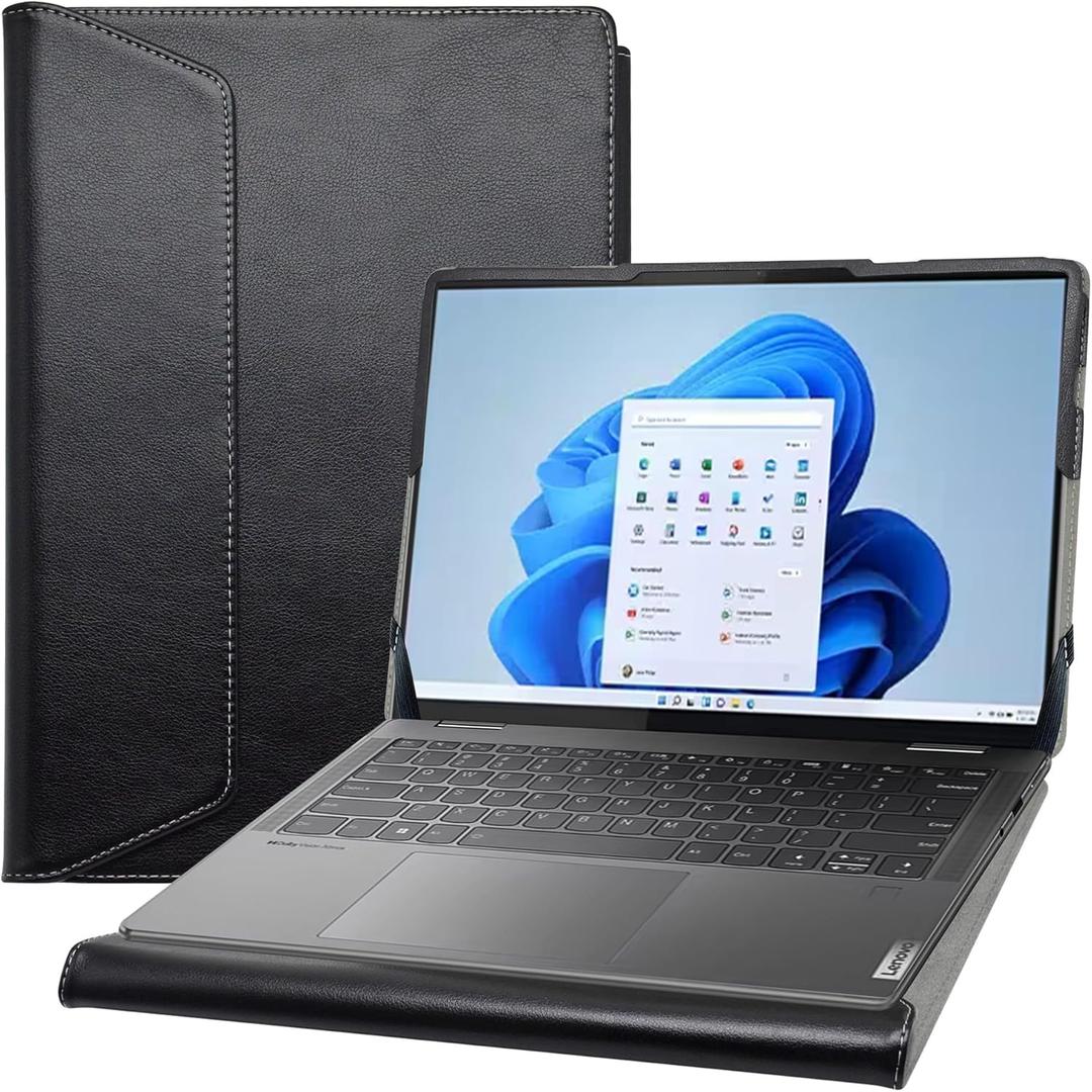 Alapmk Protective Case for 14" Lenovo Yoga 7i 14 Gen 8 2023 Model/ Yoga 7i 14 Gen 7 2022 Model & HP EliteBook 840 G9 G10 & VivoBook 14 OLED M1405YA(Not Fit Yoga 7i 14 2020-2021 Model), Black