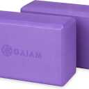 Gaiam Yoga Block - Supportive Latex-Free Eva Foam - Soft Non-Slip Surface with Beveled Edges for Yoga, Pilates, Meditation - Yoga Accessories for Stability, Balance, Deepen Stretches, 2 Pack