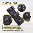 Vurkcy 25401-9N00D Front Power Window Switch Master Button Control Compatible with 2009-2012 Nissan Maxima, Infiniti 2007-2008 G35/ 2009-2013 G37/ 2011-2012 G25/ 2015 Q40 Orange Backlight 4 AUTO