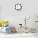 Large Wall Clock for Living Room Decor Modern Big Wall Clock for Kitchen Bedroom Home Decoration Extra Giant Black Clock Battery Operated for Dining Room Bathroom Office Decorative 15 Inch