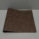 Teling 1 Pcs Leather 3 Ring Binder Holds 8.5 x 11 Inch Paper Binder Organizer Vintage Faux Leather Portfolio Folder Planner for Office Home Document Photo Diary Supplies (Vintage Brown)