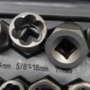 REXBETI Impact Bolt & Nut Remover Set, 13+1 Pieces Bolt Extractor Tool Set with Solid Storage Case