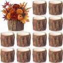 12 Pcs Wooden Vase for Centerpieces Wedding Flower, 4.7 Inch