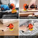 Cordless Sander, 3" Palm Sander with 16.8V 3.0Ah Li-ion Battery, 3500RPM Mini Polisher, 19 Accessories Sanders Tool for Sanding/Polishing/Waxing/Cleaning