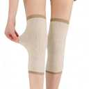 SUJAYU 1 Pair Knee Sleeves for Women & Men, Lightweight Thin Knee Sleeves for Knee Pain Relief, Knee Warmers Knee Brace Undersleeve Dancer Knee Pads, Knee Brace for Daily Use (Beige, Large)
