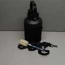 64 oz Insulated Water Bottle, Dishwasher Safe Half Gallon Water Bottle with Ergonomic Handle, BPA Free Leak Proof Water Jug for Sports, Metal Jug with Anti-slip Bottom, Black