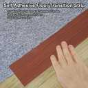 PATIKIL Self Adhesive Floor Transition Strip 10 ft x 3" Vinyl Flat Divider Flooring for Joining Floor Gaps Carpet Transition Floor Tiles, Walnut