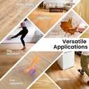 Soundbox Noise Reducing Floor Mats 10PCS, Quiet Wood Grain Vinyl Floor Tiles 48x7.3 Inch, Waterproof Anti-Slip Floor Covering, Need Glue Easy Lay Installation for Bedroom, Living Room