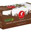 Julius Meinl Organic Ceylon English Breakfast Blend Black Tea 25 tea bags - Plastic Free Packaging & Biodegradeable Filter (Best By: 05/03/2028)