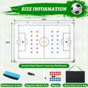 Lincia 35" x 24" Magnetic Soccer Coaching Whiteboard Large Double Sided Sport Coach Whiteboard Equipped with Magnetic Marker, Pen, Eraser and Carry Bag Soccer Football Tactical Presentation Clipboard