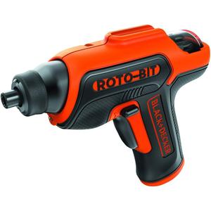 BLACK+DECKER 4V MAX Electric Screwdriver, Cordless, 180 RPM, 8 Bits With Built-In, Storage Compartment, Batteries Included (BDCS50C)