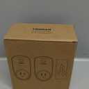 2 Pack Remote Control Outlet, TESSAN Wireless Electrical Plug Switch for Lights, Lamps, Fans, 100ft RF Range, 1200W (1 Remote + 2 Outlet)