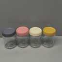 16 OZ 4Pack, Overnight Oats Jars with Lids, Glass Meal Prep Containers, Airtight Mason Jars for Breakfast, Yogurt Parfait, Salad & Smoothies, Leakproof and Reusable Food Storage Jars(4-2)