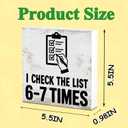 Tax Season Decor, Office Accountant Desk Sign for Tax Preparer CPA Coworker Employee Bookkeeper, Funny Humor Cubicle Accounting Gifts for Men Women, Check The List