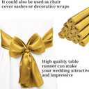 10-Pack Gold 12 x 108 inches Long Premium Satin Table Runner for Wedding, Decorations for Birthday Parties, Banquets, Graduations, Engagements, Table Runners fit Rectange and Round Table