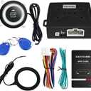EASYGUARD EC004 Smart RFID Push Engine Start Button kit & Keyless Go System Upgrade Key Start to Push Start Cars Fits for Most DC12V Cars