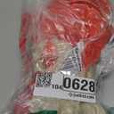 7Pack Christmas Red Costume Kids Girls Christmas Dress with Wig Long Blonde Braid with Red Beads Necklace Bow (2XL/11-12Y)