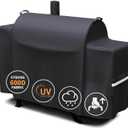 Grisun Grill Cover for Oklahoma Joe's Longhorn Combo Grill, Anti-Fade Waterproof BBQ Cover for Oklahoma Joe's Charcoal/LP Gas/Smoker Combo, Fabric Handle for Easy Put On and Take Off, 600D Polyester