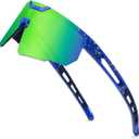 Sports Sunglasses for Men Women, Baseball Sunglasses Youth Large Frame 80s Softball Running Cycling Visor Glasses