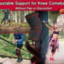 ATHLEDICT Knee Brace Compression Sleeve with Strap for Best Support & Pain Relief for Meniscus Tear, Arthritis, Running, Basketball, MCL, Jogging and Recovery for Men & Women (Black, Large)