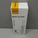 SupMaKin Fresh Meat Slicer, Thickness Adjustable 2 or 4 mm, 17 IN 1 Stainless Steel Manual Meat Cutter, Cleaver Kitchen Knife, Jerky Slicer Suit for Chicken Breast Beef Pork (Gray)