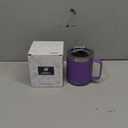 SUNWILL Insulated Coffee Mug with Lid, Travel Tumbler with Handle, 14 oz Stainless Steel Cup for Camping, Office, Home, Powder Coated Purple (1 Count (Pack of 1))
