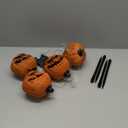 [Timer & 4 Pack] Halloween Decorations Outdoor Pumpkin Pathway Light Garden Stake Lights, Waterproof Halloween Lights Battery Operated for Outside Home Patio Yard Pathway Grave Lawn Porch Party Decor