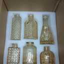 SUPMIND 12pcs Glass Bud Vase Set, Small Gold Amber Flower Vases for Centerpieces in Bulk, Mini Vintage Vase for Wedding, Home,Table Decoration